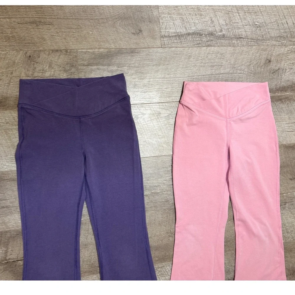 Old Navy High-Waisted PowerChill Crossover‎ Flared Leggings for Girls